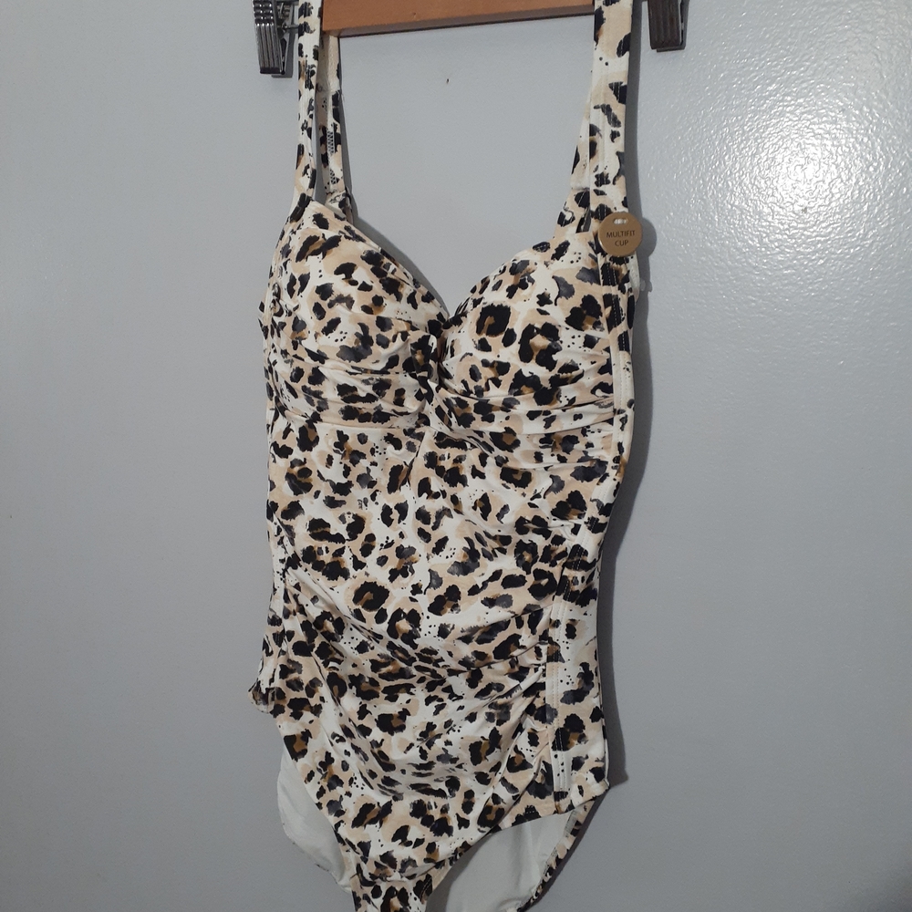 Leopard Print One Piece Swimsuit